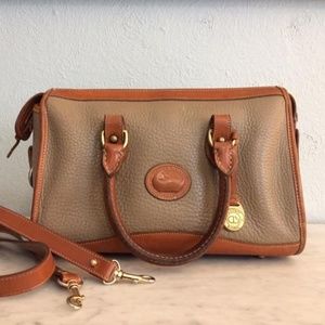 Vintage Dooney and Bourke leather satchel w/strap